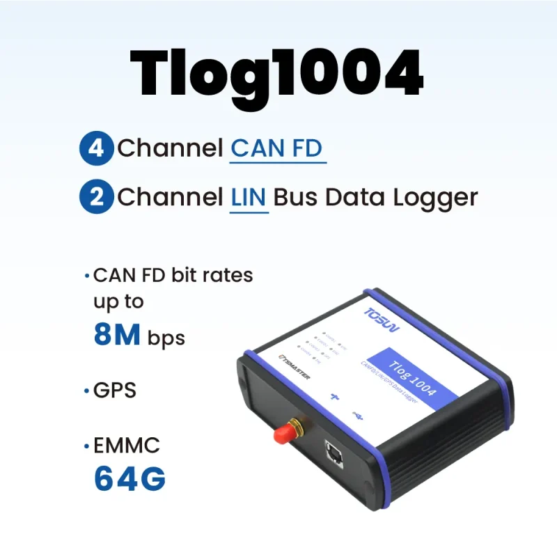 4 CAN FD, 2 LIN bus datalogger typical application – Tlog1004